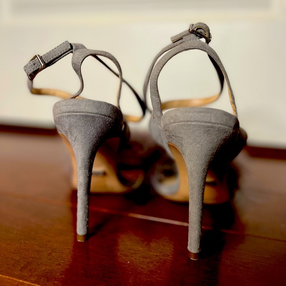 TOPSHOP Reine Feathered Grey Sandal Size 37 - Picture 4 of 5